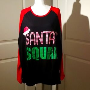 NWT Santa's Squad Baseball Tee